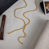 Pearl Fringe Y-shaped Chain Necklace Stainless Steel Gold Color-plated Women's Necklace - Image 6