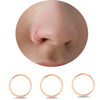3Pcs Gold Plated Nose Rings Hoops for Women/Men, 22 Gauge 8mm Small Thin Nose Piercing Jewelry,Tiny Septum Cartilage Helix - Image 7