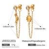 Star And Moon Stur Earrings For Women Allergy Stainless Steel Gold Color Daily Wear Jewelry - Image 7