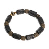 Hand Processed Strip Ebony Bracelet Do Old Hammered Copper Concave Convex Texture Black Wood Jewelry Men Women Individual Bangle - Image 5