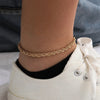 316L Stainless Steel Link Anklet for Women Gold Color 4MM Classic Chain Foot Anklet - Image 4