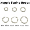 20-Piece Stainless Steel Hoop Earring Set in Gold-Tone Silver-Tone or Black - Image 4
