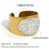 Statement Stainless Steel Delicate Shiny Cubic Zirconia Ring For Women Gold Pvd Plated Finger Jewelry Gift - Image 23