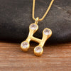 Shiny A-Z Letters Inlaid Rhinestones Pendant Necklace For Female Male Initial Name Clavicle Chain Accessories - Image 16