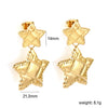 Cubic Chunky Heart Charms Dangling Earrings for Woman/Girls Stainless Steel Gold Plated Smooth Mental Drop Earring - Image 26