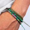 3pcs/set Men's Braided Bracelet Set, Stone Couple's Bracelet, Bohemian Ethnic Cotton and Linen Hand-woven Bracelet - Image 14