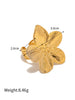 Stylish Vintage Flower Stud Earrings Gold Plated Stainless Steel For Women Party сережки женск - Image 6