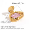 Statement Stainless Steel Delicate Shiny Cubic Zirconia Ring For Women Gold Pvd Plated Finger Jewelry Gift - Image 29