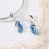 Silver Blue Charms Whale Shark Sea Turtle Dolphin Seahorse Pendant Bead Fit Bangle Bracelet Charms Jewelry - Image 5