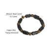 Hand Processed Strip Ebony Bracelet Do Old Hammered Copper Concave Convex Texture Black Wood Jewelry Men Women Individual Bangle - Image 6