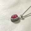 Silver Natural Rhodochrosite Pendants Necklace Tiger Eye Necklace Silver Pendants With Chain For Women Men - Image 4