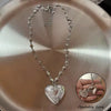 Y2K Gothic Peach Heart Pendant Necklace, Women's Silver Ghost Claw Love Choker PunkClavicle Jewelry Gift - Image 5