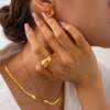Colorful Enamel Stainless Steel Round Studs Earrings Gold Plated Stylish Charm Jewelry Women сережки - Image 3