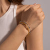 Gold Plated Stainless Steel Bracelets Jewelry Mulit Round Ball Open Bangles for Women Man - Image 3
