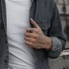 Vintage Silver Plated Irregular Rings for Men Domineering Cracked Hammered Opening Ring Adjustable Jewelry Male Gift - Image 4