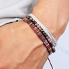 3pcs/set Men's Braided Bracelet Set, Stone Couple's Bracelet, Bohemian Ethnic Cotton and Linen Hand-woven Bracelet - Image 17