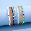 7Pcs/Set Handmade Beaded Anklet Bracelets Rainbow Color Elastic Ankle Bracelet On The Leg Foot Chain Beach Jewelry - Image 7