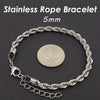 10 Pieces Rope Bracelet Gold Color Stainless Steel Rope Chain Bracelet for Women Men - Image 9