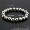 Silver Color Elastic Stainless Steel Bracelet Metal Ball 2/4/5/6/8/10mm Beaded Chain Bracelet For Women Men Jewelry - Image 7