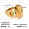 316L Stainless Steel Ring with Gold-Tone and Silver-Tone Designs - Image 11
