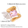 Statement Stainless Steel Delicate Shiny Cubic Zirconia Ring For Women Gold Pvd Plated Finger Jewelry Gift - Image 27