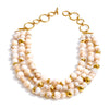 Arrivals Handmade Jewelry Simulated Pearls Round Beads Chain Layered Necklace Earrings Stainless Steel Flower Chic Jewelry - Image 7