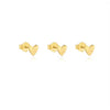 3Pcs Smooth Love Butterfly Back Stud Earrings For Women, Gold Plated Heart Earrings Silver Color lMinimalist Jewelry Gift - Image 3