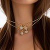 Round Cubic Zirconia Pendant Necklace in Necklace or Choker Styles - Image 1