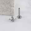 Titanium CZ Four-Point Star Flat Back Stud Earring Helix Cartilage Monroe Medusa Tragus Piercing - Image 5