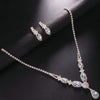 Stonefans Water Drop Necklace Earrings Sets Luxury Crystal Bridal Jewelry Sets Wedding for Women Africa Jewelry Bridesmaid Gift