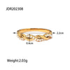Simply Dainty Twisted Pearl Pvd Gold Plated Stainless Steel Stacking Ring inoxydab - Image 6