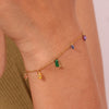 Stainless Steel Colorful Cubic Zirconia Stone Charm Beads Chian Necklace Bracelet Anklet Jewelry Set - Image 6