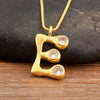 Shiny A-Z Letters Inlaid Rhinestones Pendant Necklace For Female Male Initial Name Clavicle Chain Accessories - Image 9