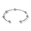 Gold Plated Stainless Steel Bracelets Jewelry Mulit Round Ball Open Bangles for Women Man - Image 10