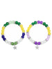 2 pcs of Spider Pendant Herat Shape Magnet Bead Elastic Couple's Bracelets, Bff Jewelry Gift - Image 6