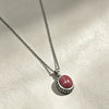 Silver Natural Rhodochrosite Pendants Necklace Tiger Eye Necklace Silver Pendants With Chain For Women Men - Image 3