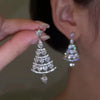 Cute Christmas Elk Dangle Earrings For Women Xmas Deer Butterfly Knot Pearl Zircon Earring Christmas Year Jewelry Gifts - Image 10