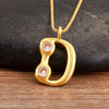 Shiny A-Z Letters Inlaid Rhinestones Pendant Necklace For Female Male Initial Name Clavicle Chain Accessories - Image 12
