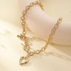 Accessories for Women Love Heart OT Buckle Necklace for Women Temperament Clavicle Chain Wedding Party Jewelry Gift collares