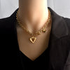 Accessories for Women Love Heart OT Buckle Necklace for Women Temperament Clavicle Chain Wedding Party Jewelry Gift collares