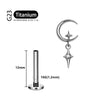 Titanium Crescent Moon Cartilage Earring Dainty Helix Tragus Labret Screwback Stud Piercing Body Jewelry - Image 10