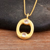 Shiny A-Z Letters Inlaid Rhinestones Pendant Necklace For Female Male Initial Name Clavicle Chain Accessories - Image 23