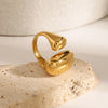 316L Stainless Steel Ring with Gold-Tone and Silver-Tone Designs - Image 3
