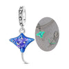Silver Blue Charms Whale Shark Sea Turtle Dolphin Seahorse Pendant Bead Fit Bangle Bracelet Charms Jewelry - Image 10