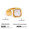 Imitation Pearl Stainless Steel Gold Color Ring for Women Engagement Party Gift Temperament Jewelry - Image 9