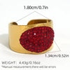 Statement Stainless Steel Delicate Shiny Cubic Zirconia Ring For Women Gold Pvd Plated Finger Jewelry Gift - Image 22