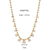 Miranda Y-Style Multi-Zircon Snake Chain Necklace with Tassel Starburst Pendant Light Round Bead Design for Sweat - Image 6