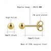3/6 Pairs Stainless Steel Round Clear Zirconia Stud Earrings for Women, Girls Tiny Ball Cartilage Tragus Daith Piercing - Image 2