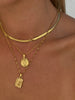 316L Stainless Steel Angel Pendant Necklace Necklace Simple Metal Texture Jewelry for Woman Gif - Image 2