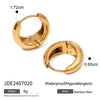 Simple Classic Gold Color Plated Stainless Steel Chubby Earrings 12mm 14mm 18mm Women's Jewelry - Image 8